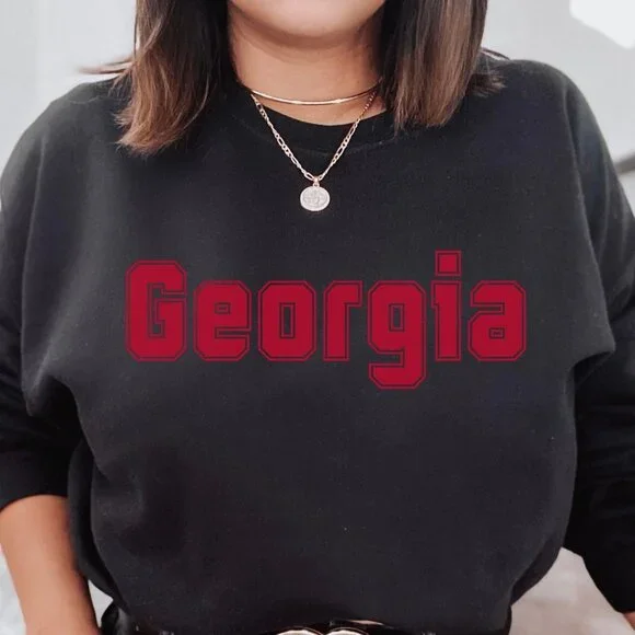 Georgia Pride Collegiate Classic Black Sweatshirt - Picture 1 of 6